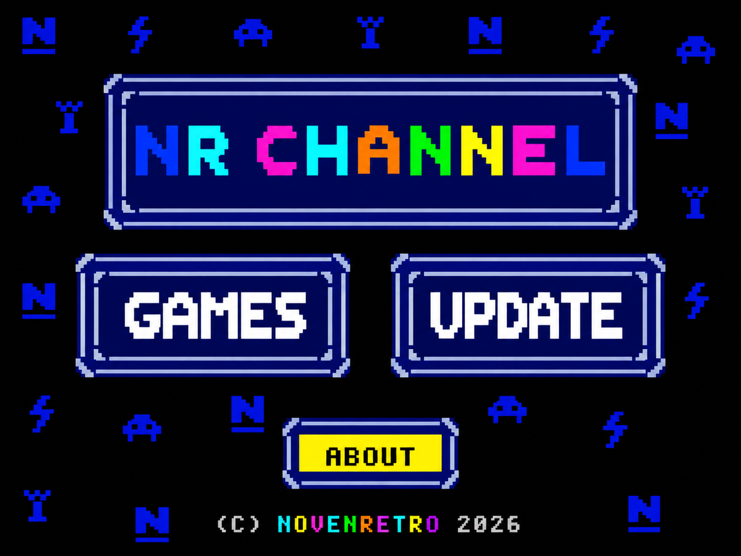 Menú principal de NR Channel